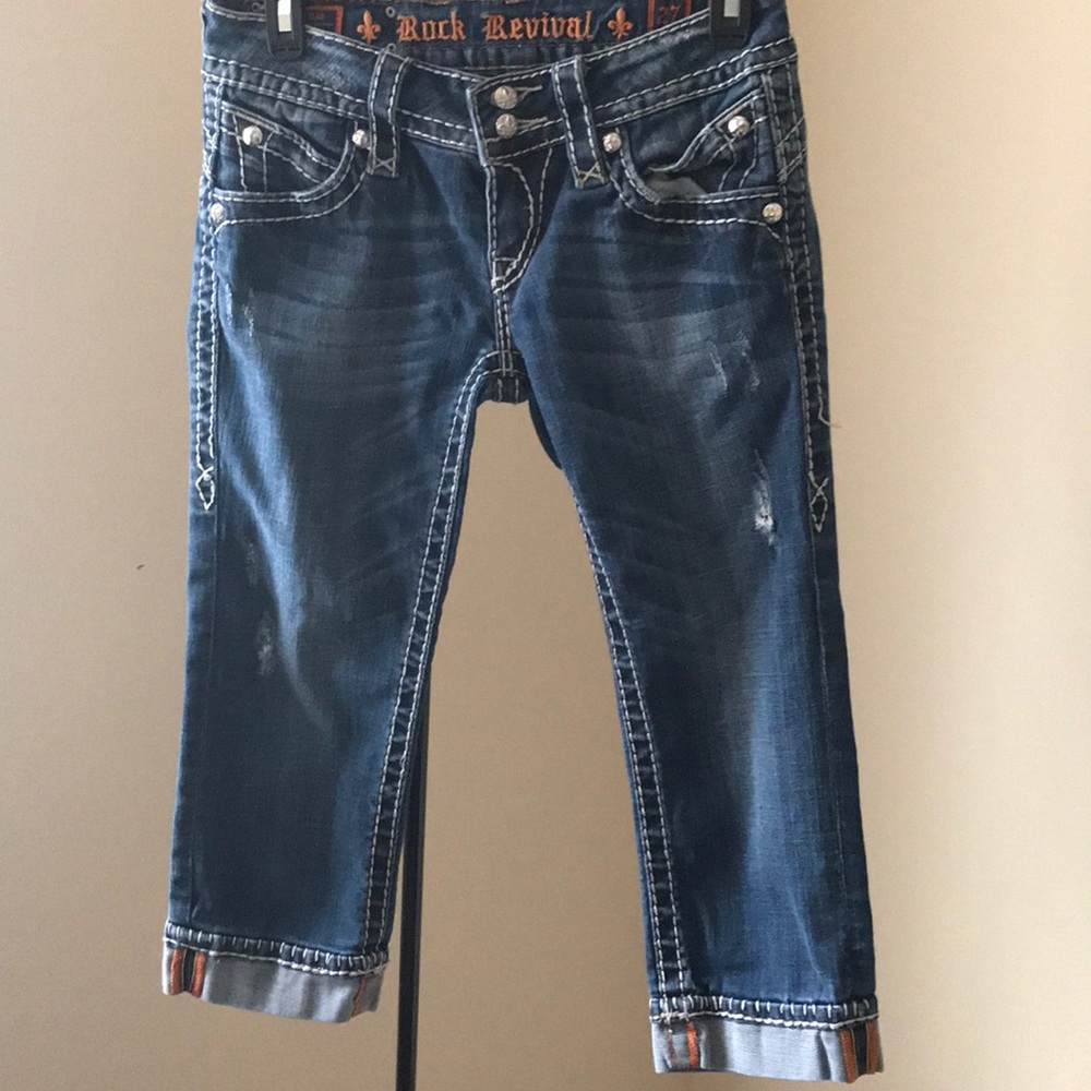 Rock Revival Army Capri jeans size 27